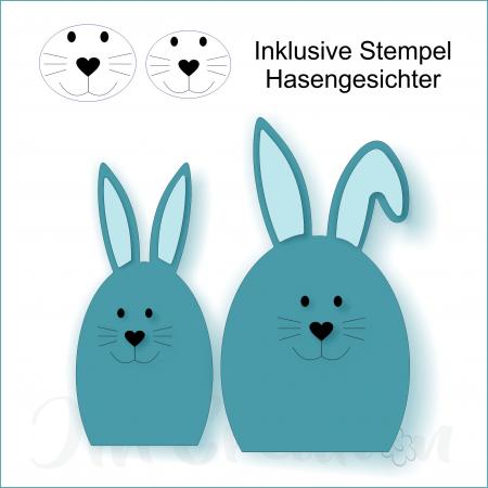 Stanzschablone - Osterhasenpaar.2